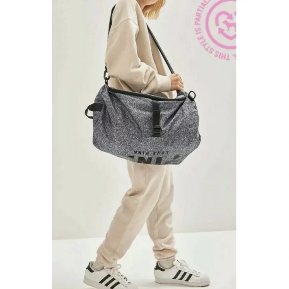Victoria's Secret Pink Campus Convertible Duffle Bag to Backpack gray‎ 19x10